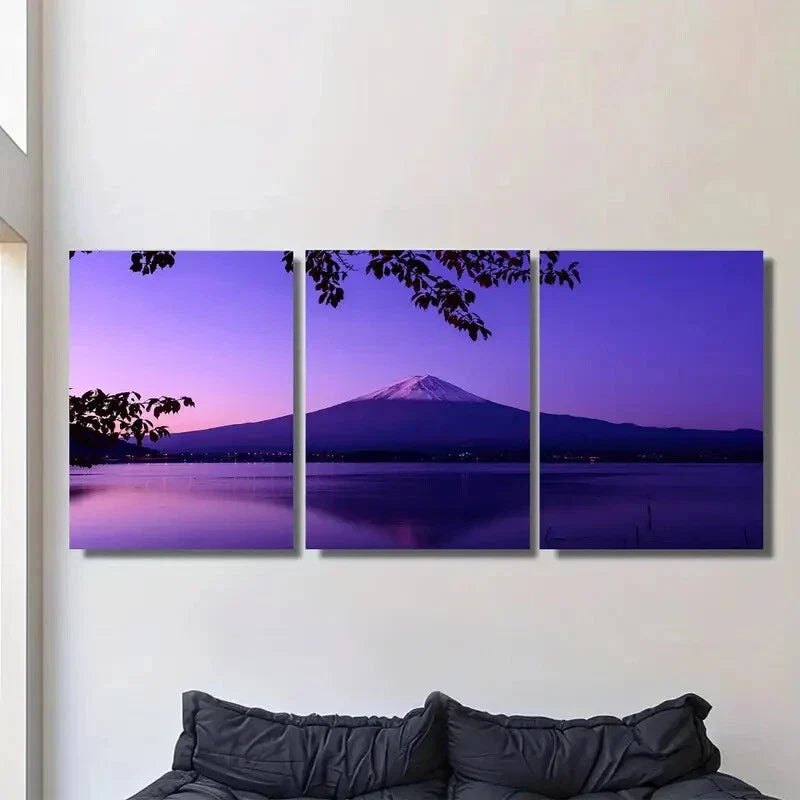 3pcs Beautiful Mount Fuji Metal Print Ready to Hang Art