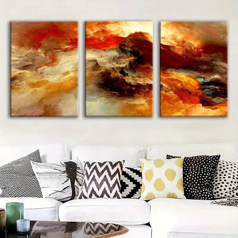 3pcs Color Poster, Fantasy Decorations, Metal Print Ready to Hang Art