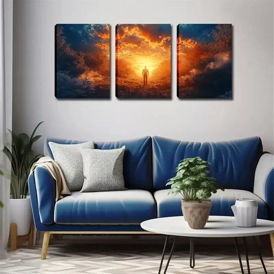 3pcs ,People In Dreams Wall Art Set Canvas Framed 40x60cm - High Quality Print 100% Australian Made Wall Canvas Ready to Hang