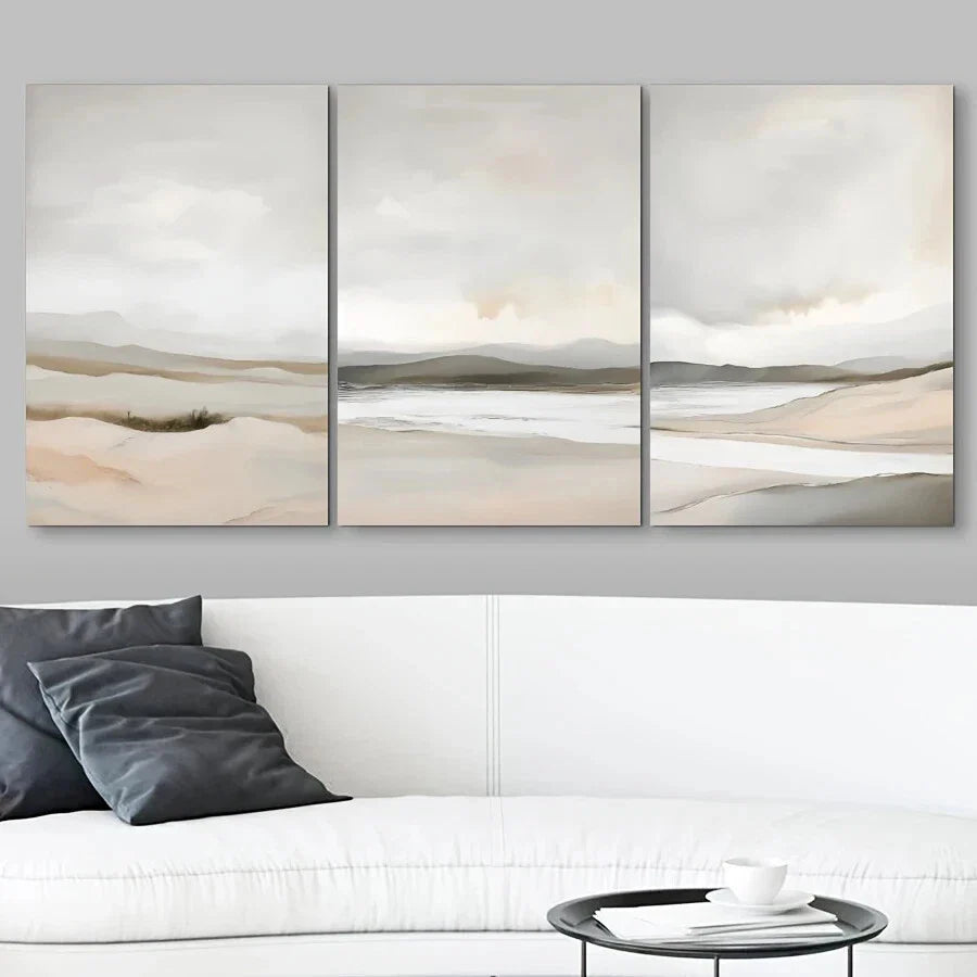 3pcs Triptych Modern Abstract Metal Print Ready to Hang Art