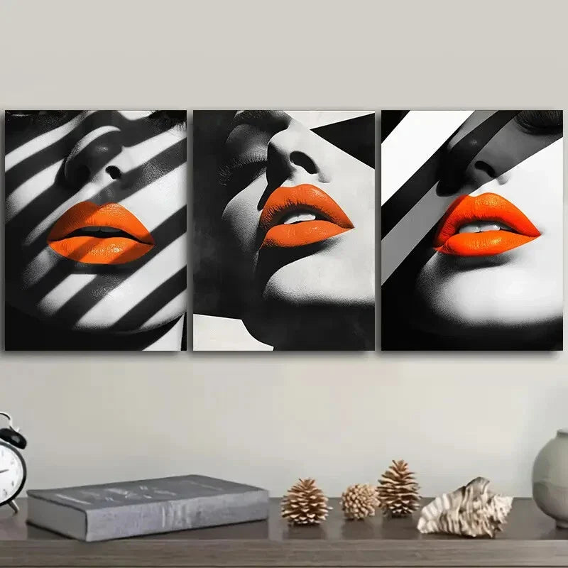 3pcs Women's poster Wall Art Set Canvas Framed 40x60cm - High Quality Print 100% Australian Made Wall Canvas Ready to Hang
