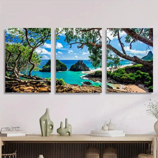 3pcs Featuring Fernando De Noronha Metal Print Ready to Hang Art