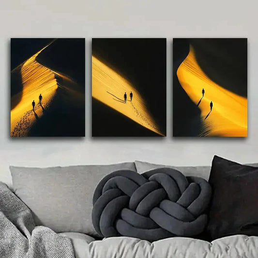 3pcs He came out of the light Metal Print Ready to Hang Art