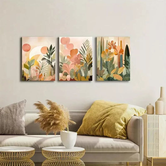 3pcs Bohemian Chic 3pcs Canvas Framed 40x60cm - High Quality Print 100% Australian Made Wall Canvas Ready to Hang