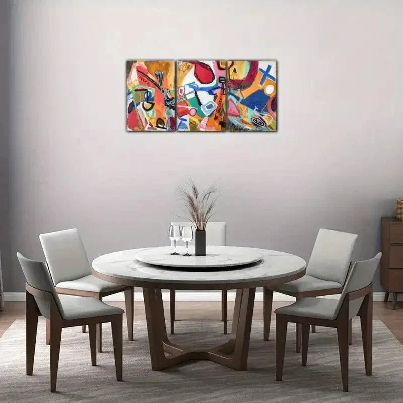 3pcs Impressionist Art Decorative Posters Decor Metal Print Ready to Hang Art