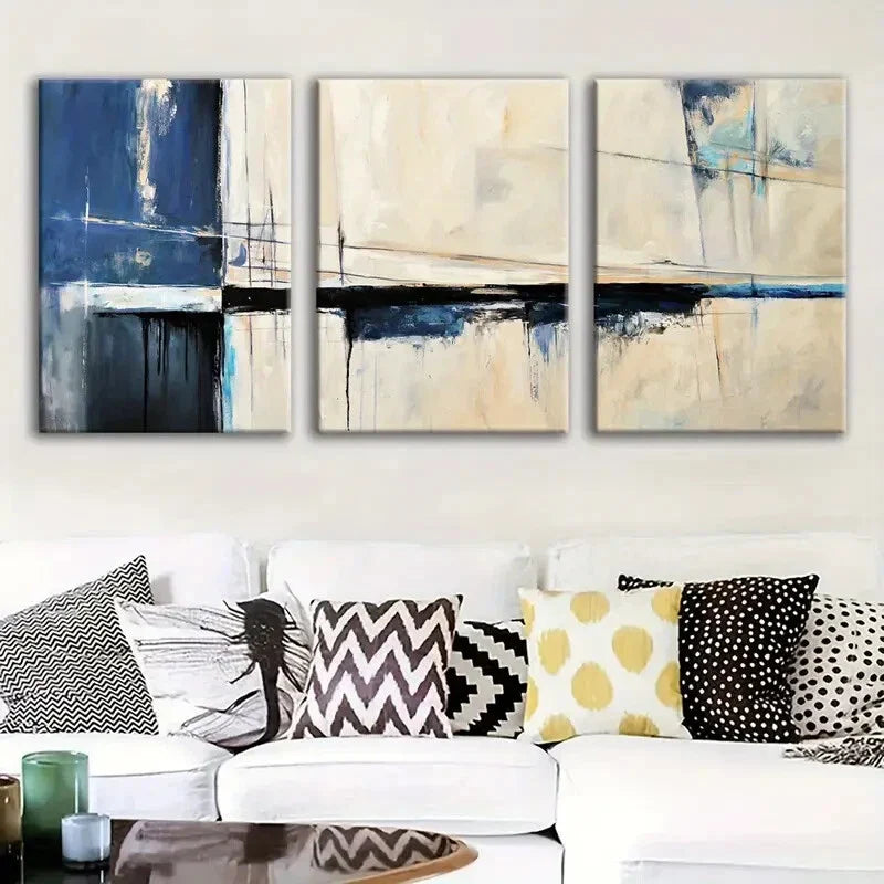 3pcs Abstract poster, Fantasy Metal Print Ready to Hang Art