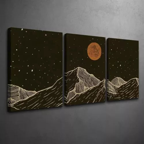 3pcs Modern Line Art Canvas Framed 40x60cm - High Quality Print 100% Australian Made Wall Canvas Ready to Hang