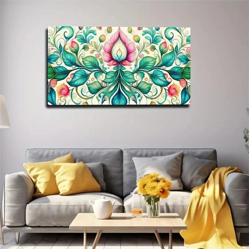 Small Colorful Flowers Wall Art Canvas Office Home Room Framed 120x60cm