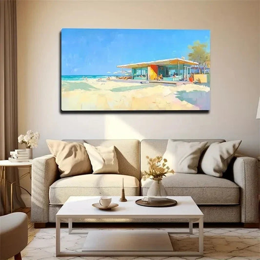 Beach Beautiful Scenery Wall Art Canvas Office Home Room Framed 120x60cm