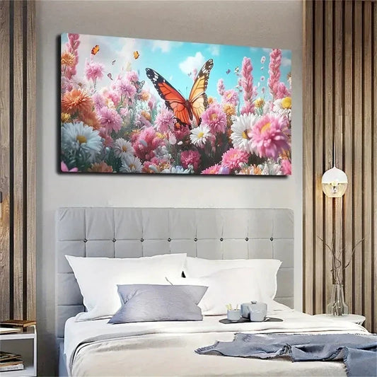 Modern Light Elegant Floating Wall Art canvas office home room framed 120x60cm