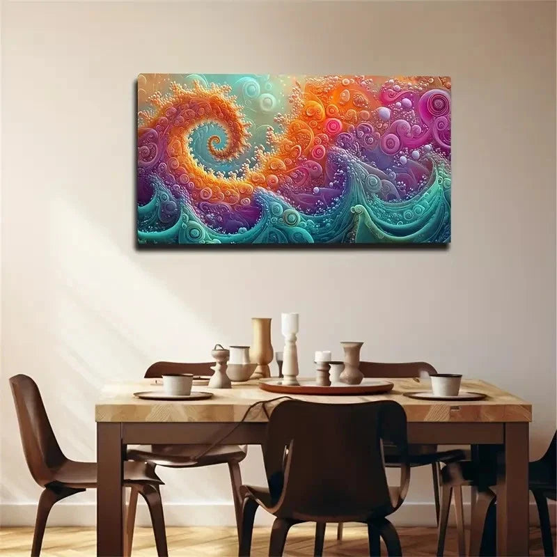 Complex Textures Modern Style Wall Art Canvas Office Home Room Framed 80x45cm