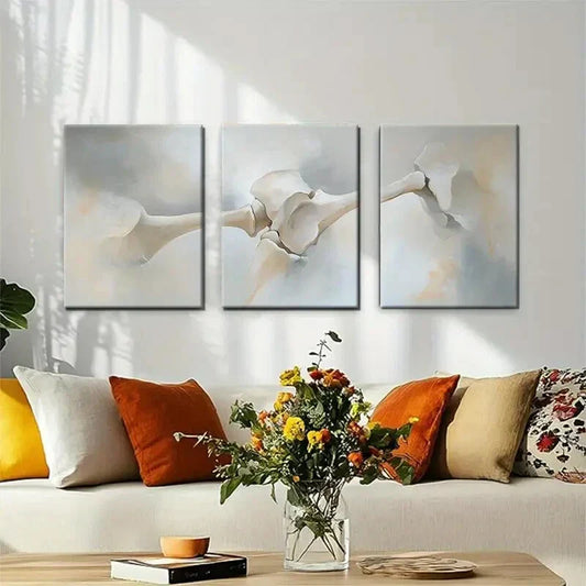 3pcs Abstract Bone Structure Expression Perfect Wall Art Set Canvas Framed 40x60cm - High Quality Print 100% Australian Made Wall Canvas Ready to Hang