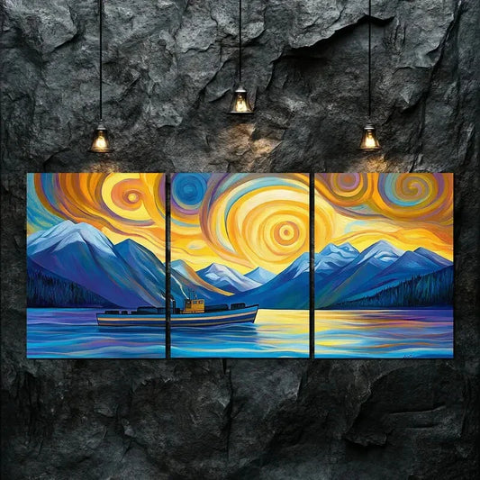 3pcs Serene and Tranquil Ambiance Perfect Wall Art Set Canvas Framed 40x60cm - High Quality Print 100% Australian Made Wall Canvas Ready to Hang