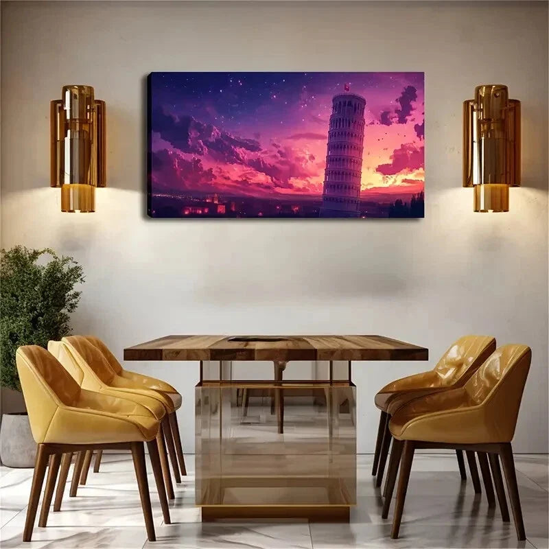 Snow Mountain Shine The Pcink Wall Art Canvas Office Home Room Framed 120x60cm