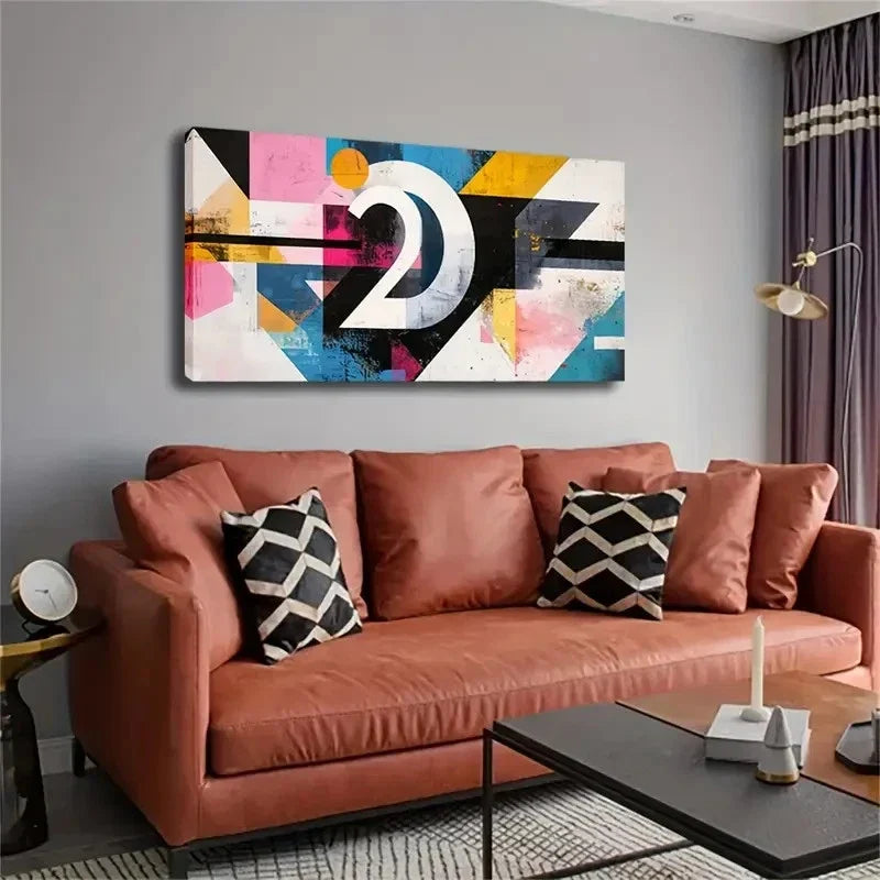 Using Geometric Shapes Wall Art Canvas Office Home Room Framed 120x60cm
