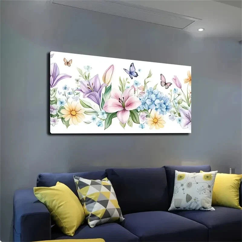 A Variety Colors Of Flowers Wall Art Canvas Office Home Room Framed 120x60cm