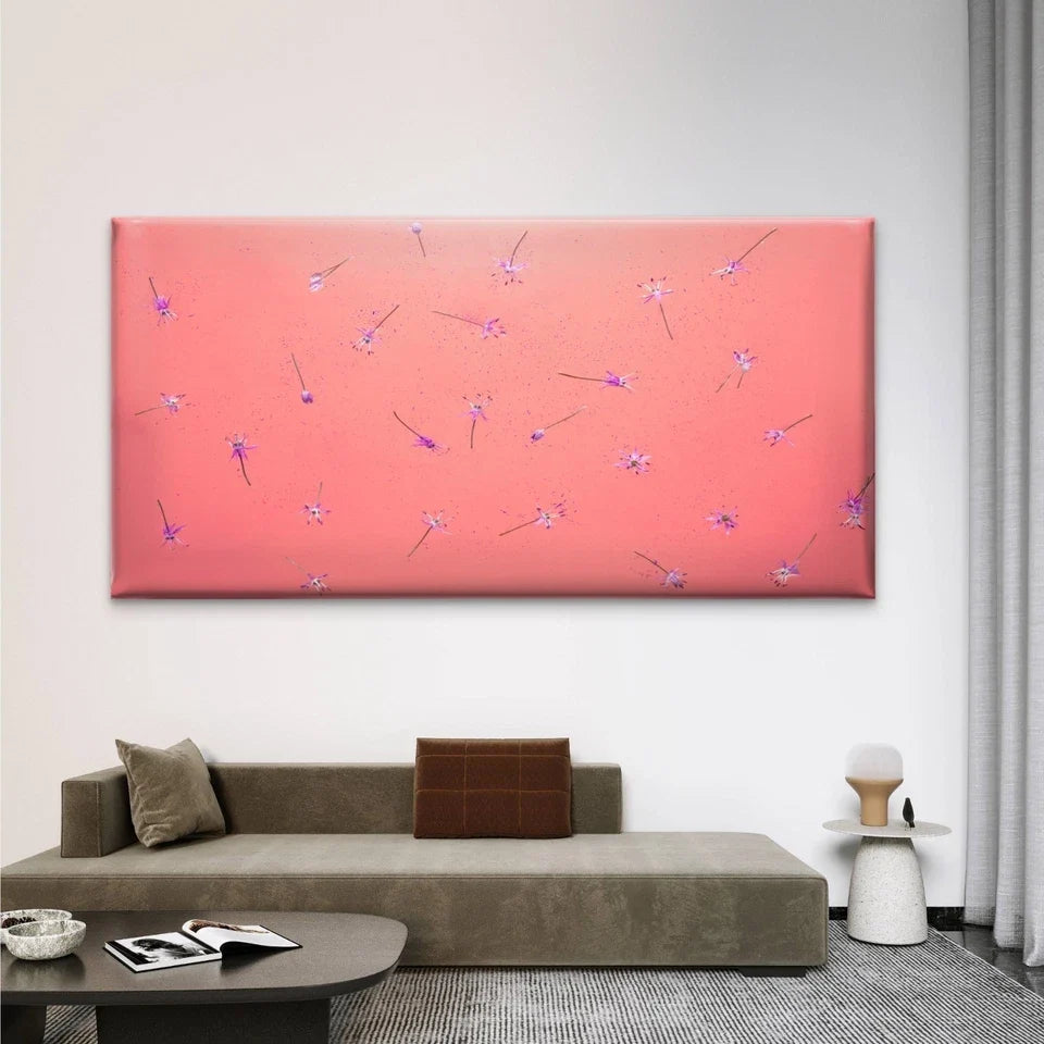 Flower With Psychedelic Wall Art Canvas Office Home Room Framed 120x60cm