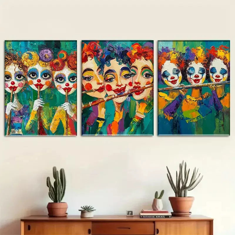 3pcs Modern Mystical Forest Wrapped Wall Art Set Canvas Framed 40x60cm - High Quality Print 100% Australian Made Wall Canvas Ready to Hang