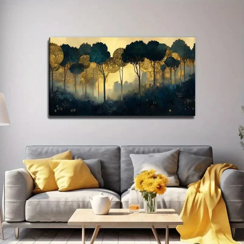 Wood Decoration Suitable Wall Art Canvas Office Home Room Framed 80x45cm