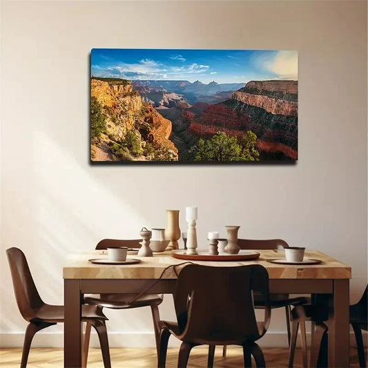 Grand Canyon Landscape Wall Art Canvas Office Home Room Framed 120x60cm