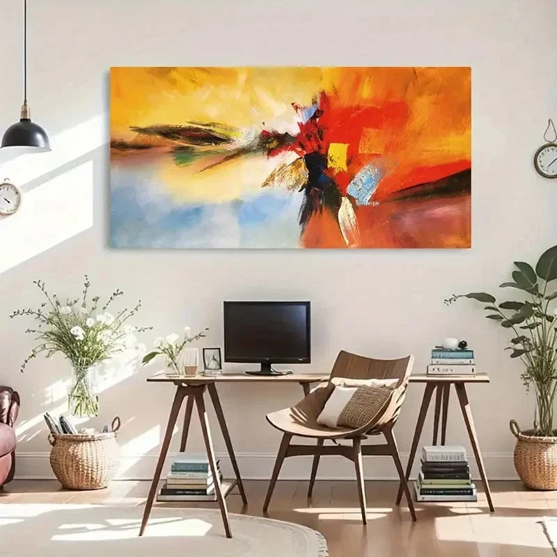 Spring & Winter Scenery Birds Wall Art Canvas Office Home Room Framed 120x60cm