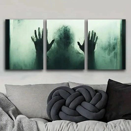 3pcs The girl in captivity Art Painting Metal Print Ready to Hang Art