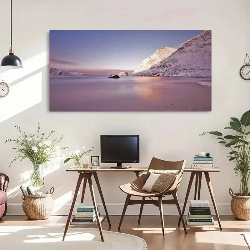 Modern Retro Asian Style Wall Art Canvas Office Home Room Framed 80x45cm