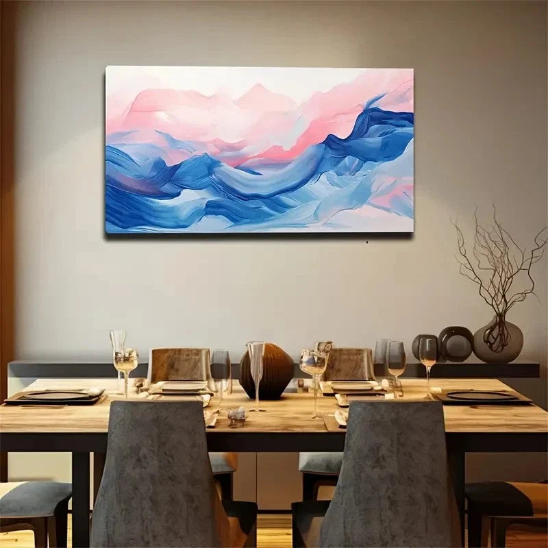 Vivid Style Creative Flowing Wall Art Canvas Office Home Room Framed 120x60cm