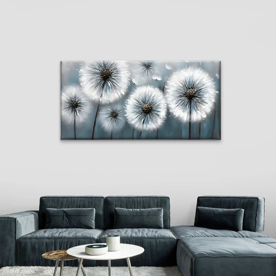 Dendera Flower Abstract Wall Art Canvas Office Home Room Framed 80x45cm