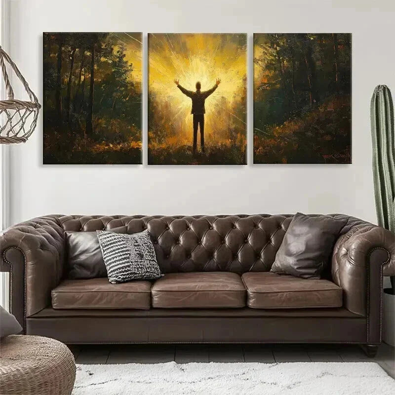 3pcs Mysterious Sunrise Landscape Prefect Wall Art Set Canvas Framed 40x60cm - High Quality Print 100% Australian Made Wall Canvas Ready to Hang