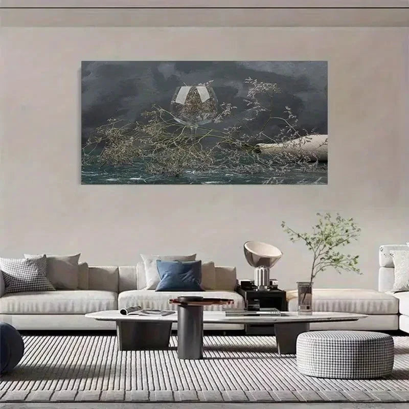 Minimalist American Mural Wall Art Canvas Office Home Room Framed 120x60cm