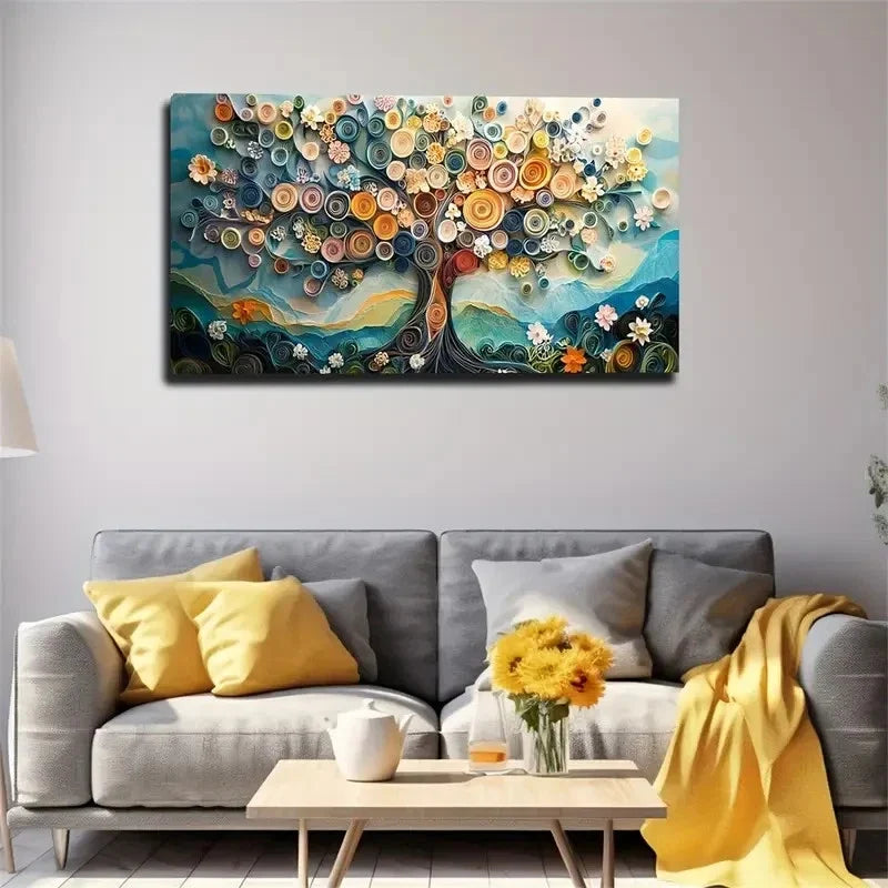 Realistic Mountain Landscape Wallc Art Canvas Office Home Room Framed 120x60cm
