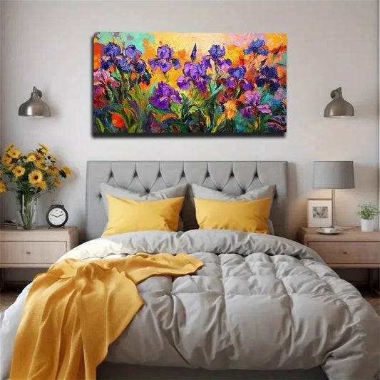 Warble Tail Flower Acrylic Wall Art Canvas Office Home Room Framed 120x60cm
