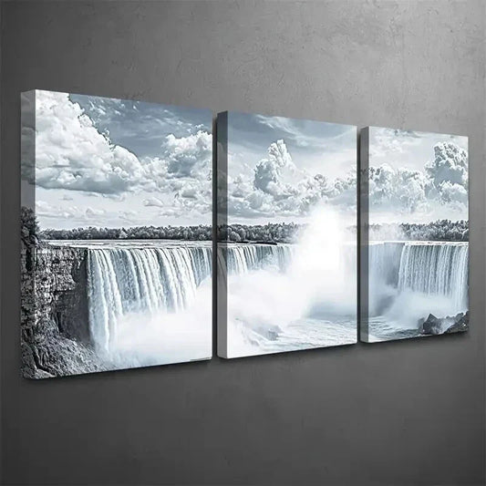 3pcs Beautiful Niagara Falls Decoration Wall Art Set Canvas Framed 40x60cm - High Quality Print 100% Australian Made Wall Canvas Ready to Hang