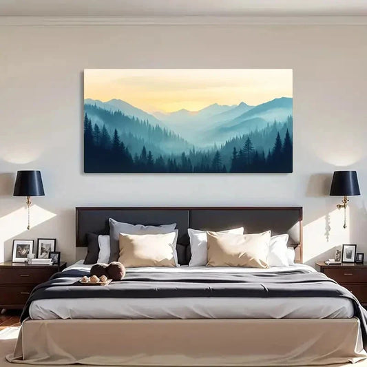 Classic Contemporary Retro Wall Art Canvas Office Home Room Framed 120x60cm
