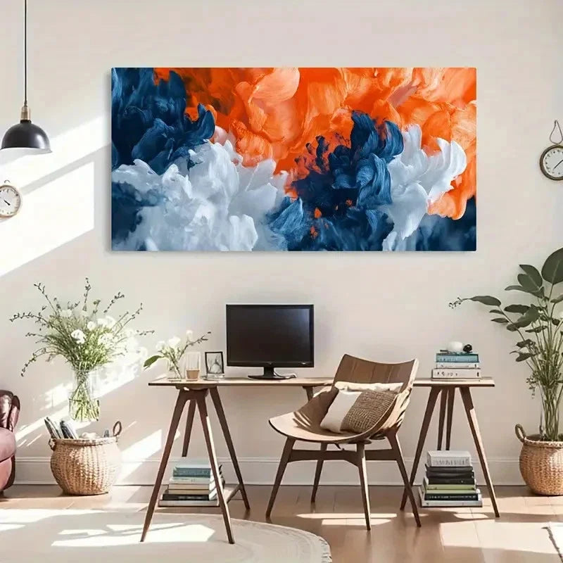 Ocean Storm & Moon Nautical Wall Art Canvas Office Home Room Framed 120x60cm