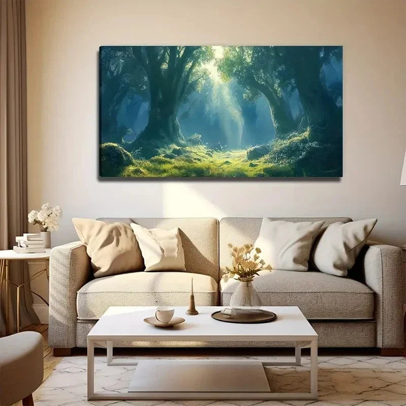 Gorgeous Light Suitable Wall Art Canvas Office Home Room Framed 80x45cm