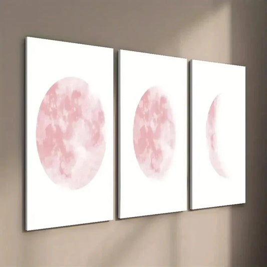 3pcs Blush Pink Girls Bedroom Decoration Wall Art Set Canvas Framed 40x60cm - High Quality Print 100% Australian Made Wall Canvas Ready to Hang