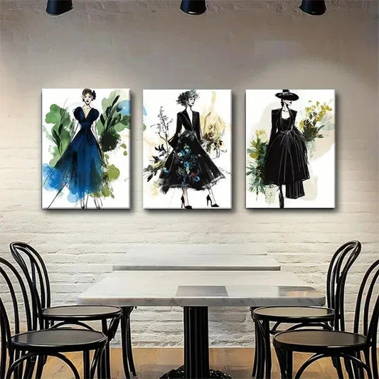 3pcs Classic & Contemporary Stylish Perfect Wall Art Set Canvas Framed 40x60cm - High Quality Print 100% Australian Made Wall Canvas Ready to Hang
