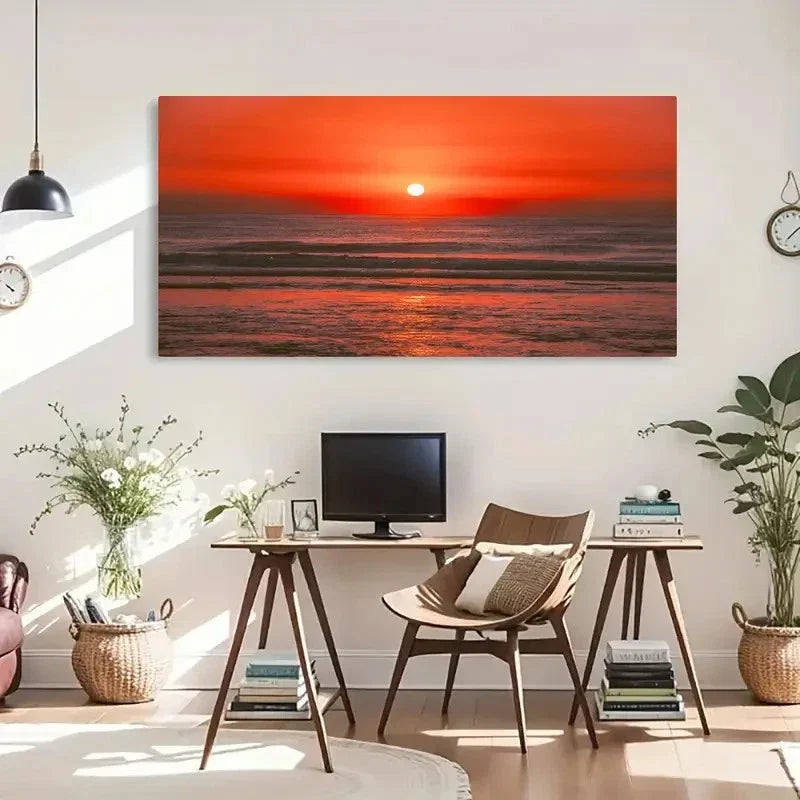 Vibrant Australian Ocean Lands Wall Art Canvas Office Home Room Framed 120x60cm