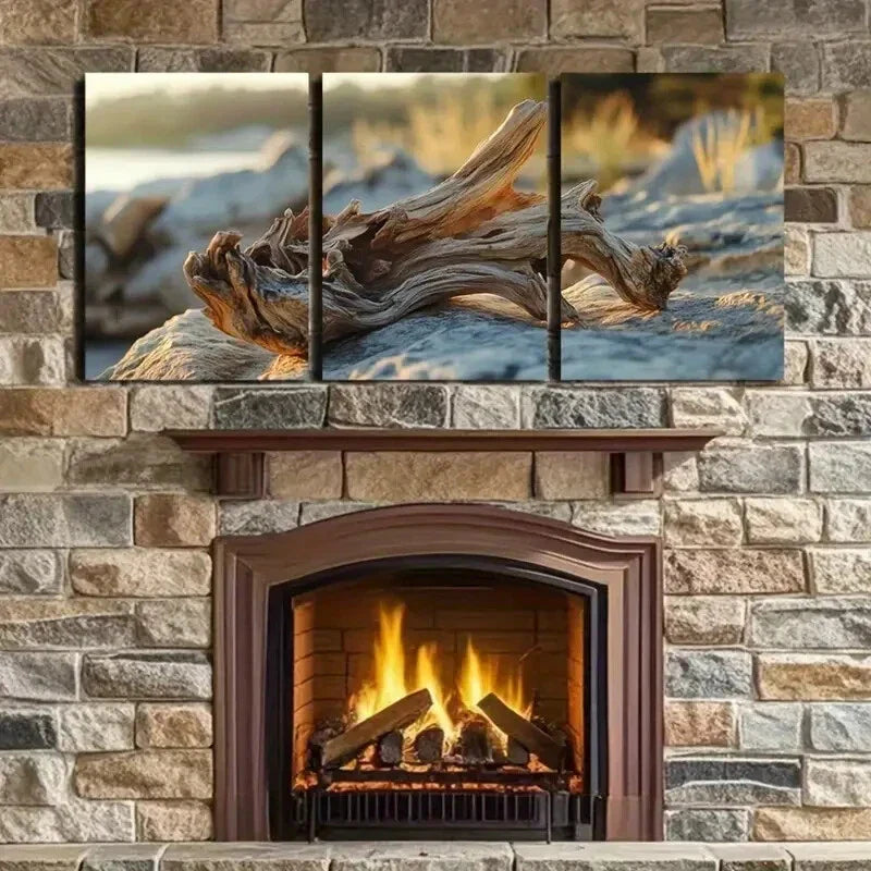 3pcs Modern Beach Landscape Wall Art Set Canvas Framed 40x60cm - High Quality Print 100% Australian Made Wall Canvas Ready to Hang