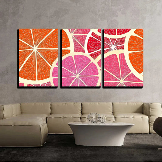 3pcs Color Composition Mural Modern Metal Print Ready to Hang Art