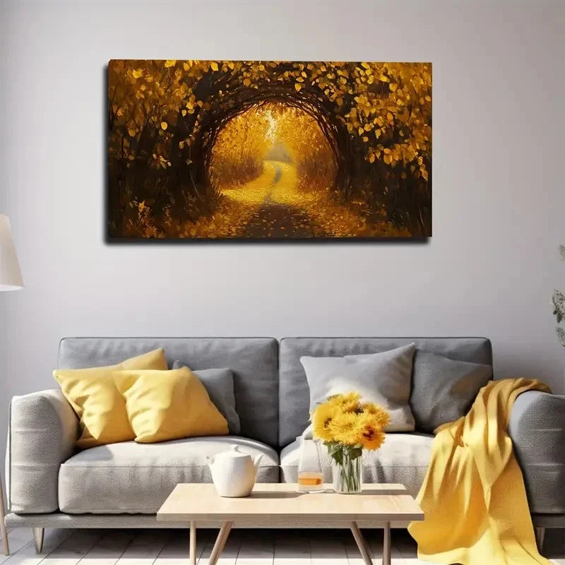 Extremely Romantic Road Wall Art Canvas Office Home Room Framed 80x45cm