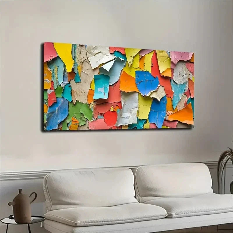 Vibrant Horizontal Modern Décor Wall Art Canvas Office Home Room Framed 120x60cm