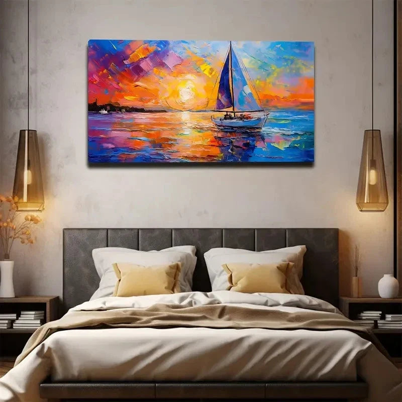 Minimalist Abstract Style Wall Art canvas office home room framed 120x60cm