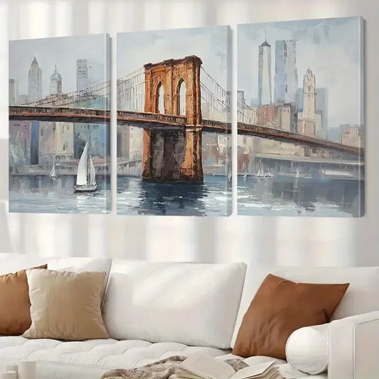 3pcs Modern Decorative Classic Painting Wall Art Set Canvas Framed 40x60cm - High Quality Print 100% Australian Made Wall Canvas Ready to Hang