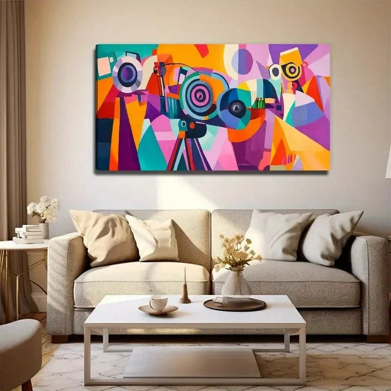 Camera Suitable Decoration Wall Art Canvas Office Home Room Framed 120x60cm