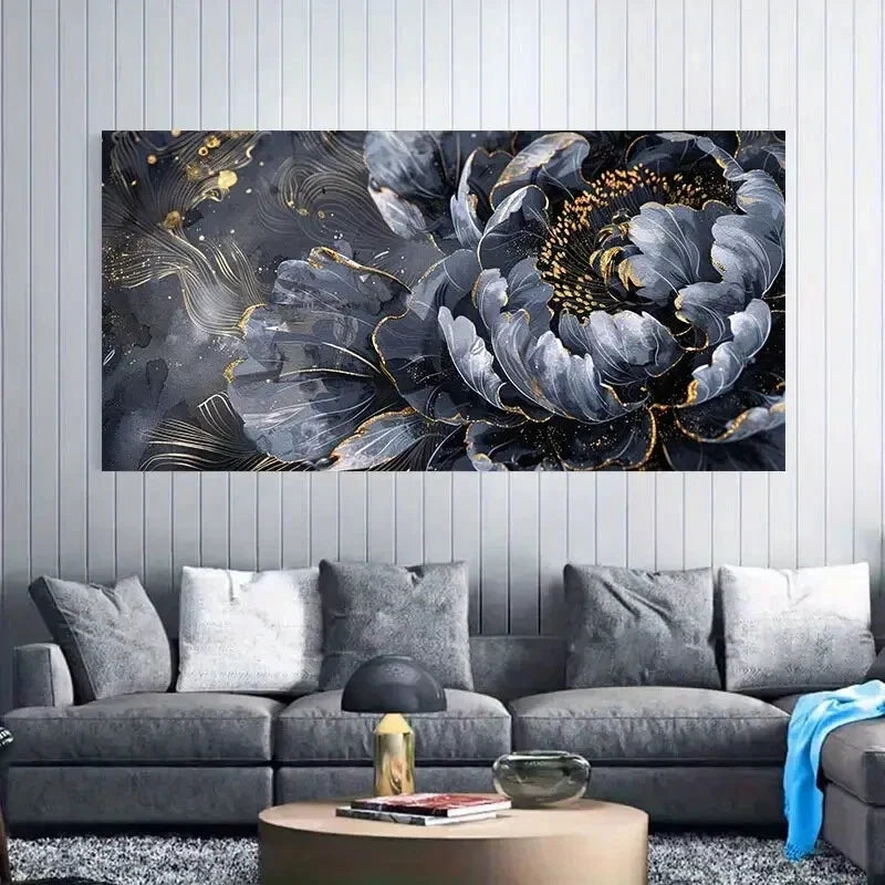 Flower Three-Dimensional Wall Art Canvas Office Home Room Framed 80x45cm