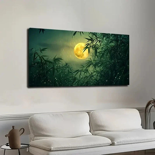 Watercolor Bamboo Forest Wall Art canvas office home room framed 120x60cm