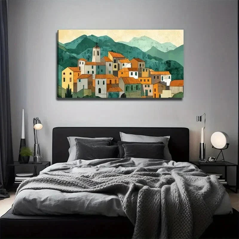 Beautiful House Perfect Wall Art Canvas Office Home Room Framed 80x45cm